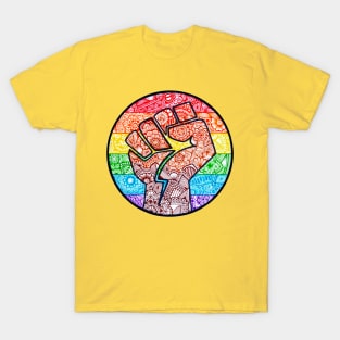 Raised Fist for Black Pride T-Shirt